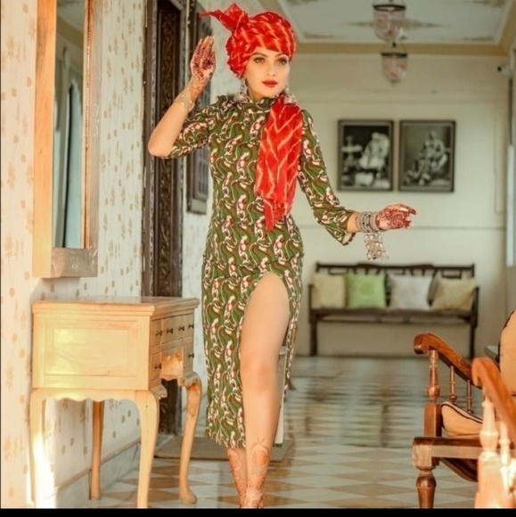 ZARA PRINTED MIDI DRESS Size M - Picture 10 of 10